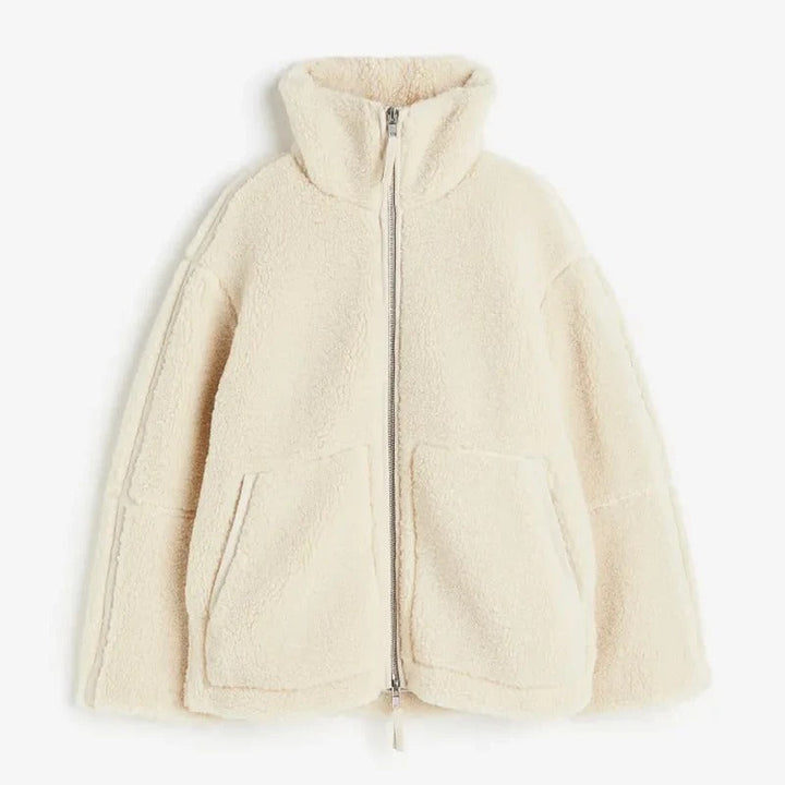 Teddyjacka - Oversized - Zip-Up - Fleecejacka - Damjacka