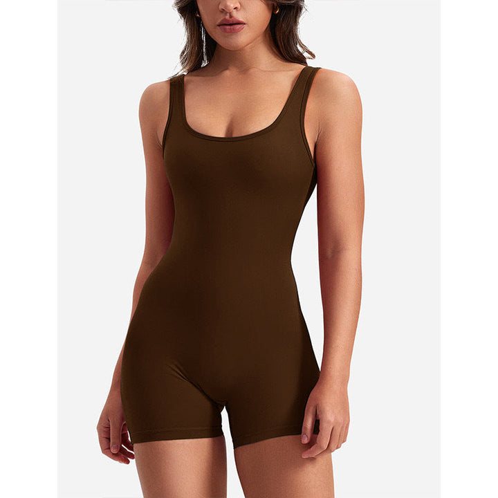 Träningsoverall - Ärmlös - Scrunch Bum - Shortsoverall - Jumpsuit Fitness Wear