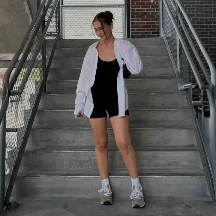 Träningsoverall - Ärmlös - Scrunch Bum - Shortsoverall - Jumpsuit Fitness Wear