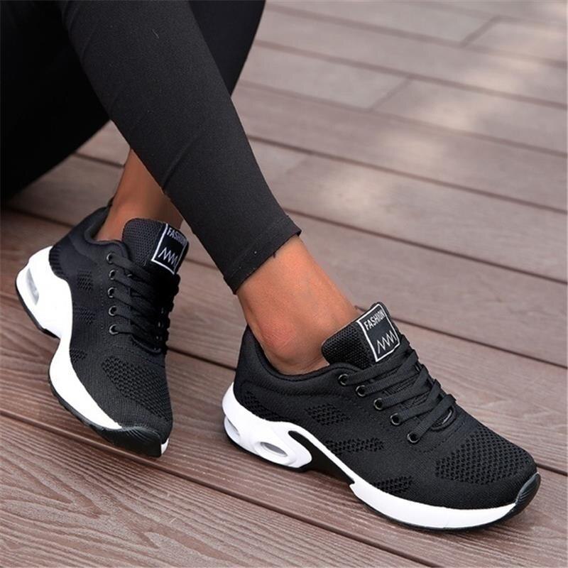 Träningsskor för damer - Snörning - Stöd för hålfoten - Ortopediska skor - Sneakers för damer