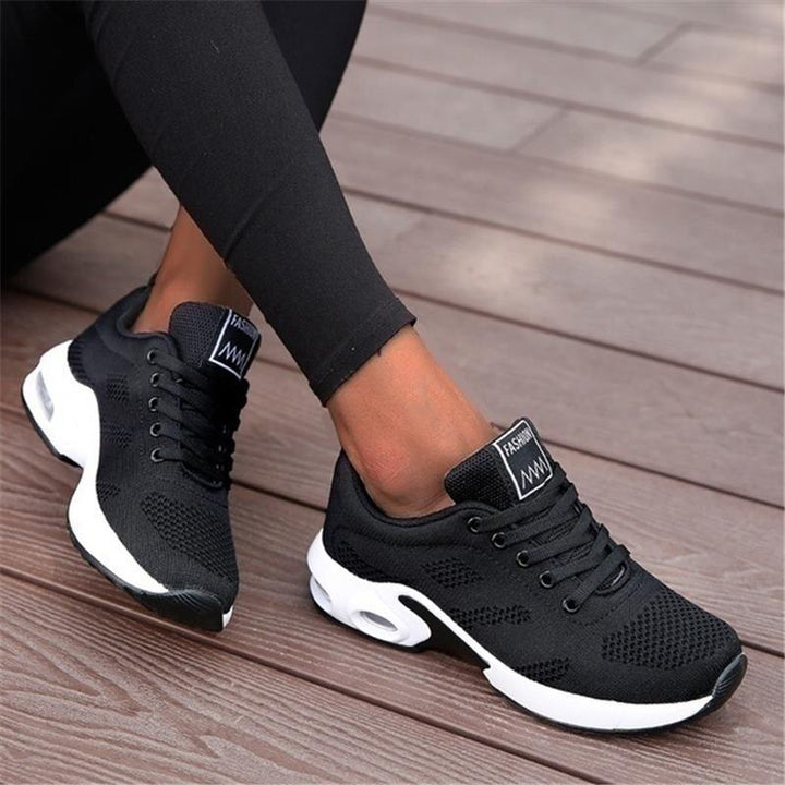 Träningsskor för damer - Snörning - Stöd för hålfoten - Ortopediska skor - Sneakers för damer