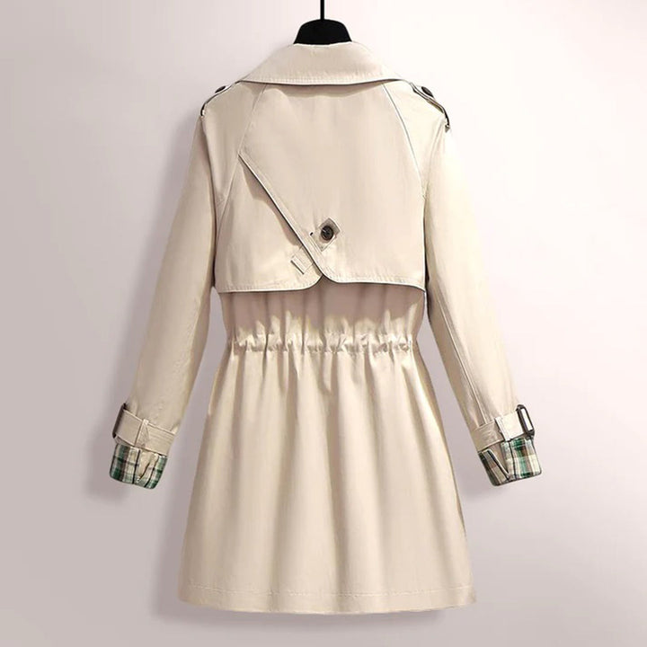Trenchcoat - Dubbelknäppt - V-ringad - Midilång kappa - Trenchcoat för dam