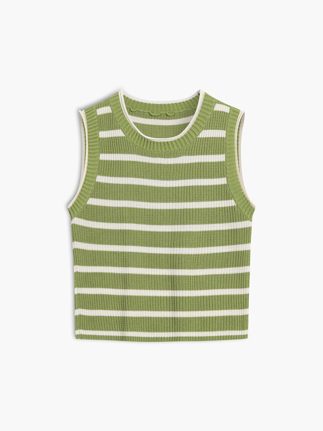 Tröja Vest - Stickad - Randig - Jumper Ärmlös - Damstickat