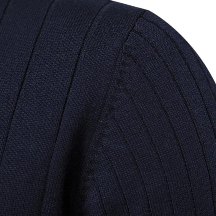 Tröja med halv dragkedja - Hög hals - Pullover - Ribbstickad tröja - Herrkläder