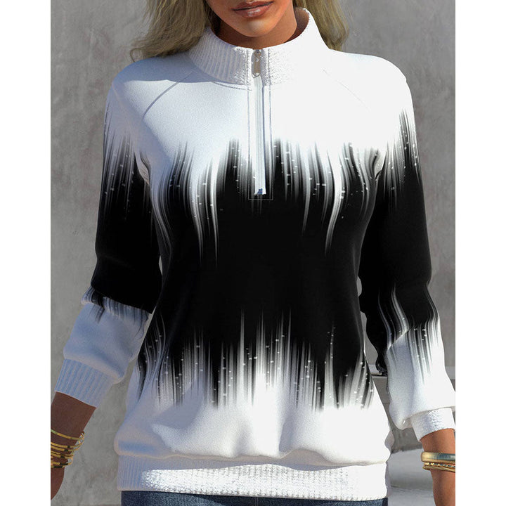 Tröja med halv dragkedja | Loose Fit | Långärmad | Sweatshirt | Damtröja