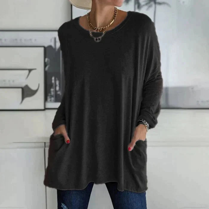 Tunikaskjorta | Loose Fit | Långärmad | Lång blus | Damkläder