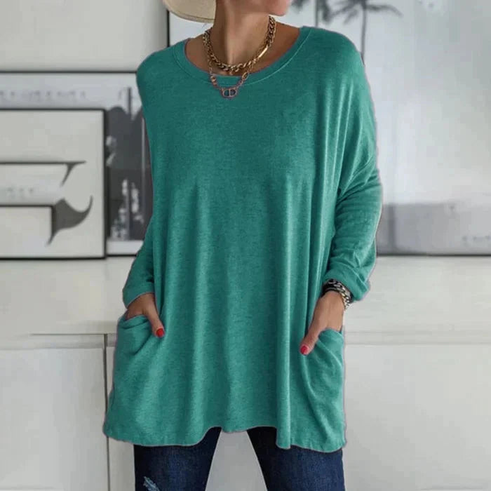 Tunikaskjorta | Loose Fit | Långärmad | Lång blus | Damkläder