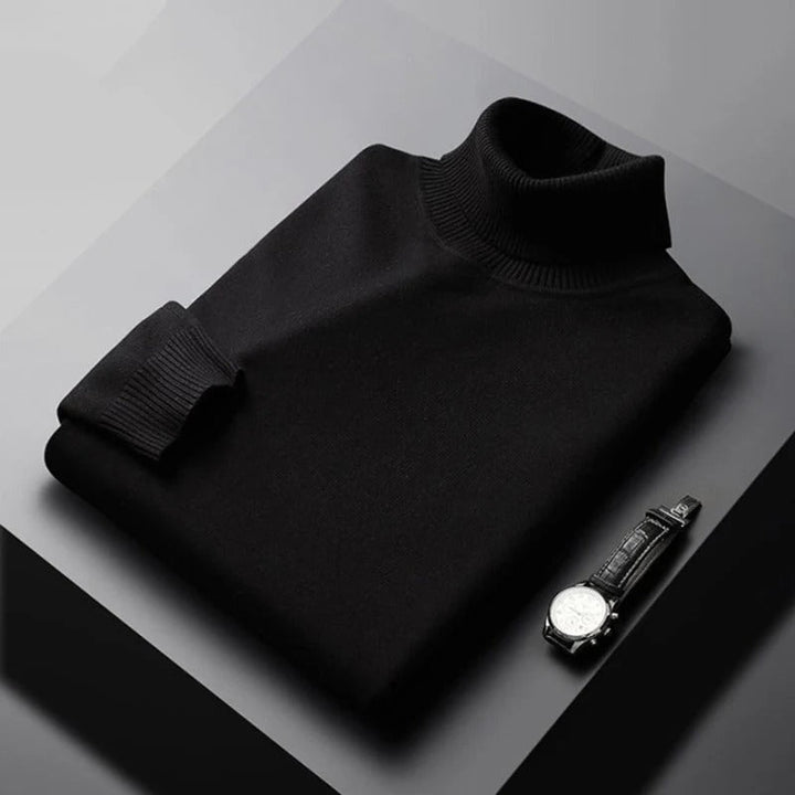 Turtleneck - Hög hals - Smal passform - Stickad tröja - Stickade herrkläder