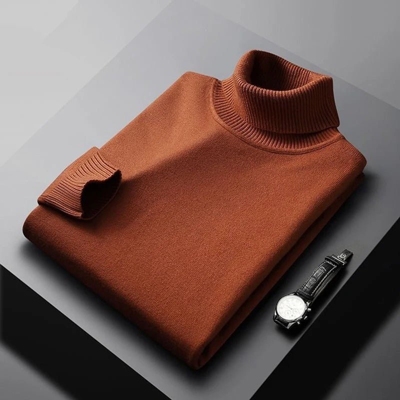 Turtleneck - Hög hals - Smal passform - Stickad tröja - Stickade herrkläder
