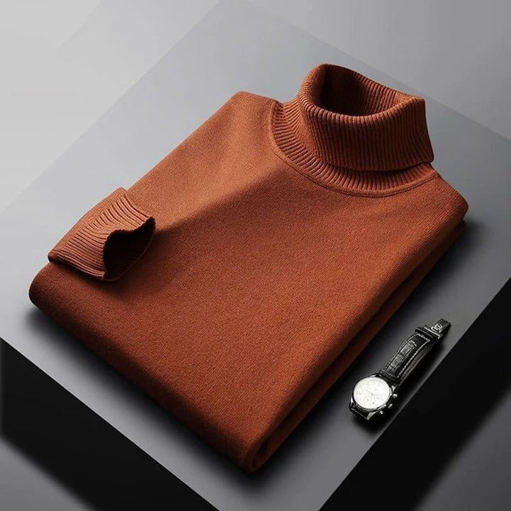 Turtleneck - Hög hals - Smal passform - Stickad tröja - Stickade herrkläder