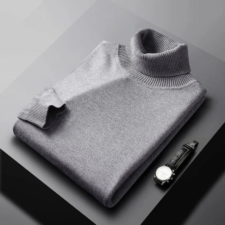 Turtleneck - Hög hals - Smal passform - Stickad tröja - Stickade herrkläder