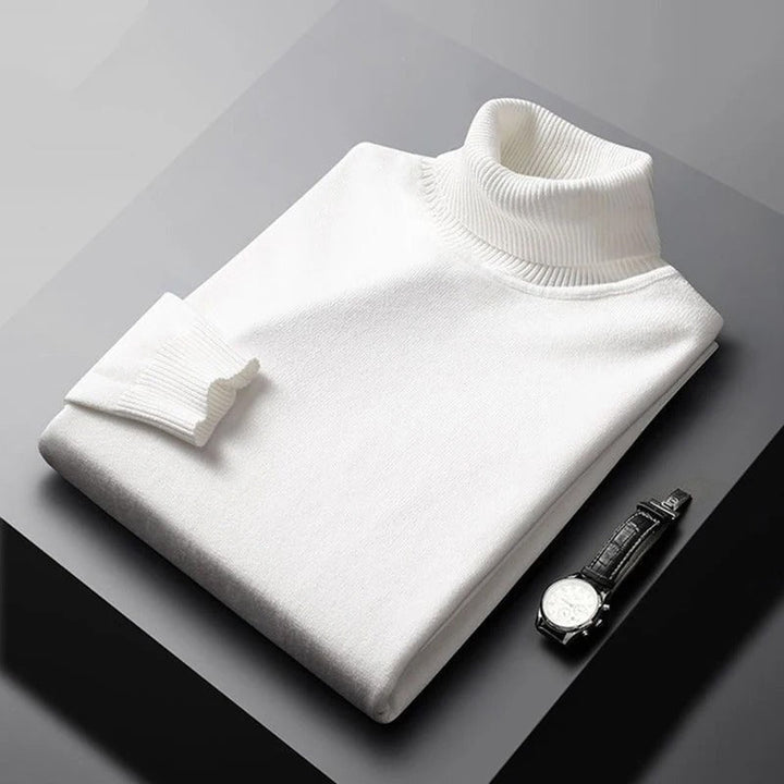 Turtleneck - Hög hals - Smal passform - Stickad tröja - Stickade herrkläder