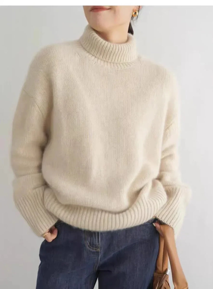 Turtleneck-tröja – Stickad – Roll Neck – Kaşmirtröja – Stickade damkläder