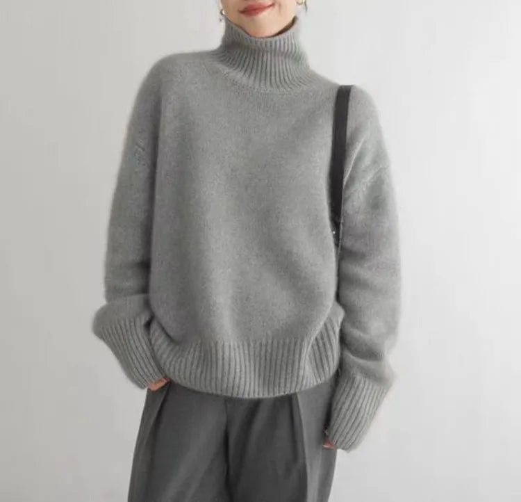 Turtleneck-tröja – Stickad – Roll Neck – Kaşmirtröja – Stickade damkläder