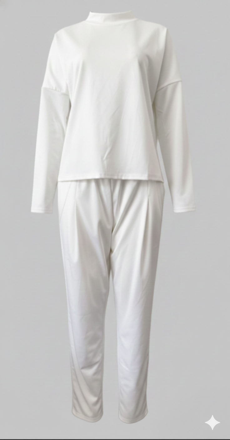 Tvådelat set - Långärmad - Överdimensionerad pullover - Co-Ord Set - Damkläder