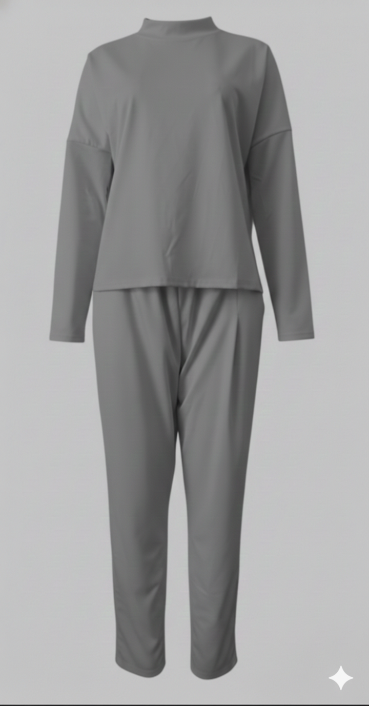 Tvådelat set - Långärmad - Överdimensionerad pullover - Co-Ord Set - Damkläder