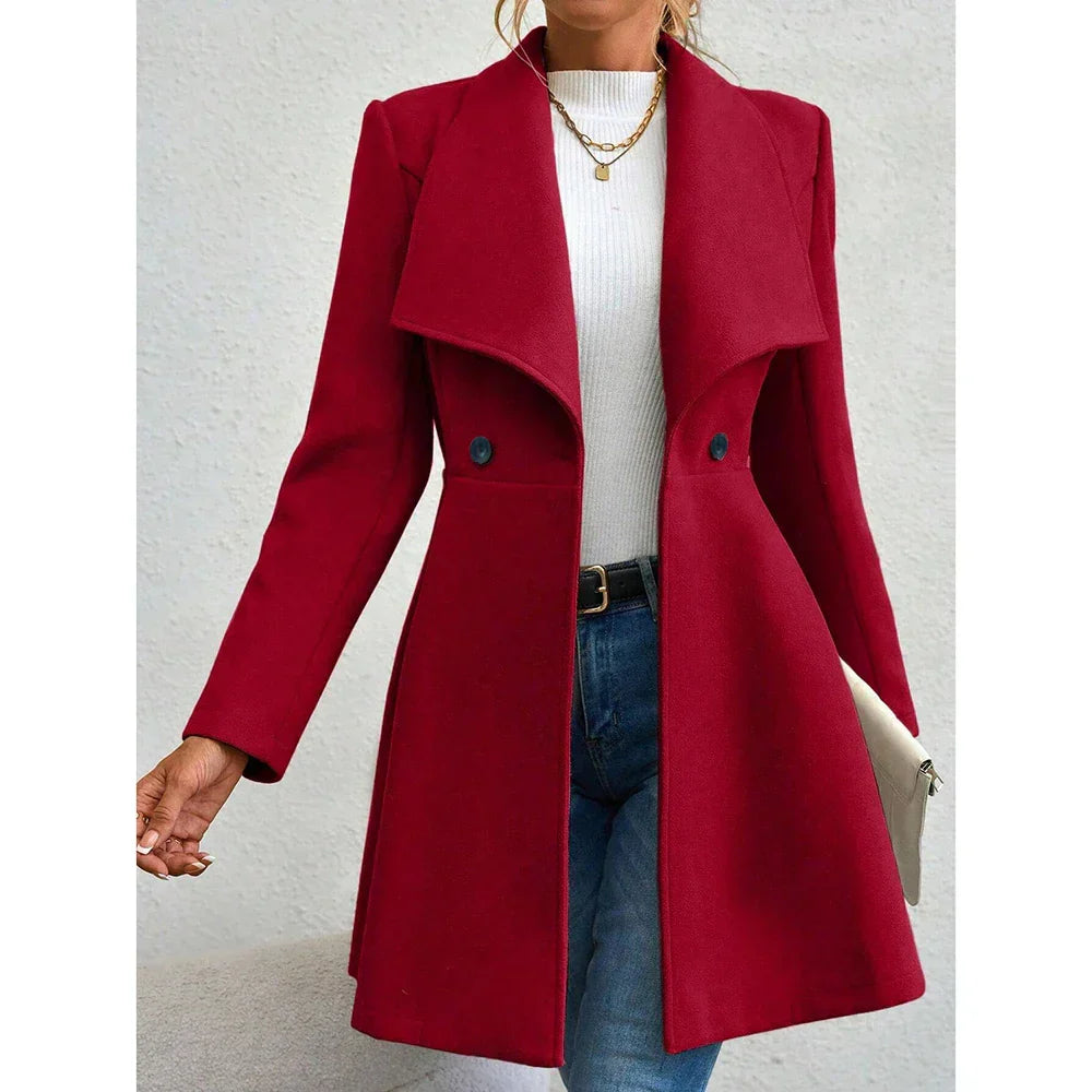 Ullrock | Klassisk | Medellång | Trenchcoat i ull | Damrock