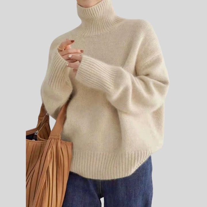 Ulltröja | Loose Fit | Turtleneck | Stickad tröja | Vinterkläder för kvinnor