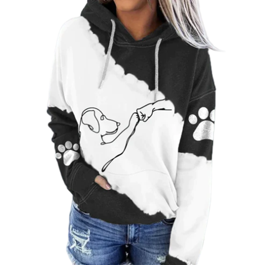 Unisex hoodie med hundmotiv - Bekväm och stilren design