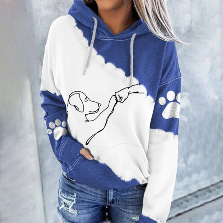 Unisex hoodie med hundmotiv - Bekväm och stilren design