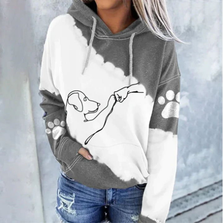 Unisex hoodie med hundmotiv - Bekväm och stilren design