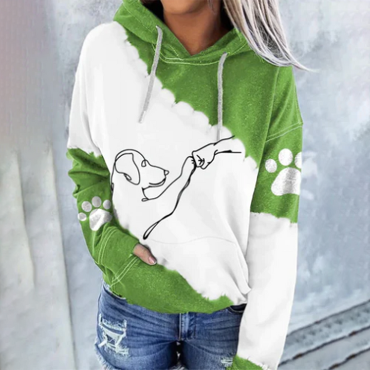 Unisex hoodie med hundmotiv - Bekväm och stilren design