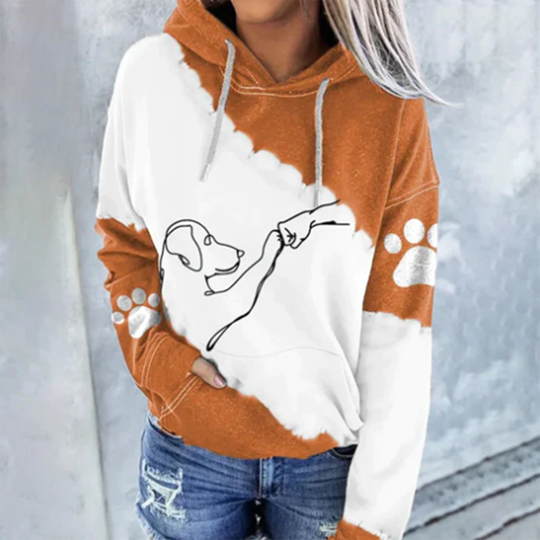 Unisex hoodie med hundmotiv - Bekväm och stilren design