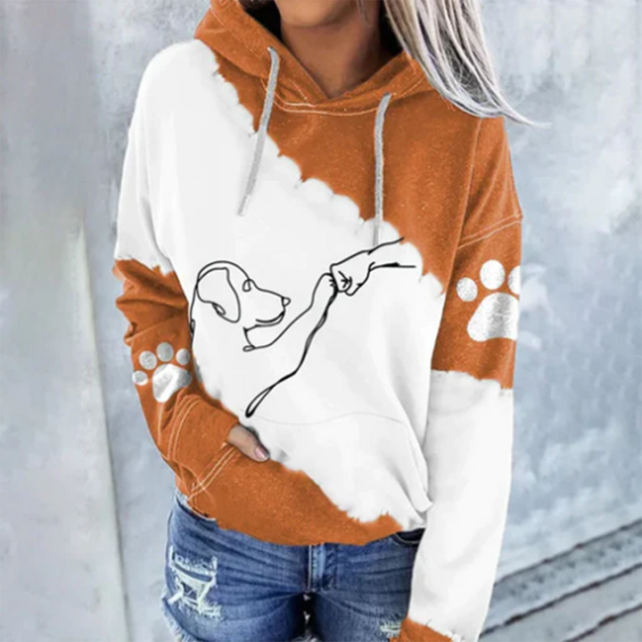 Unisex hoodie med hundmotiv - Bekväm och stilren design
