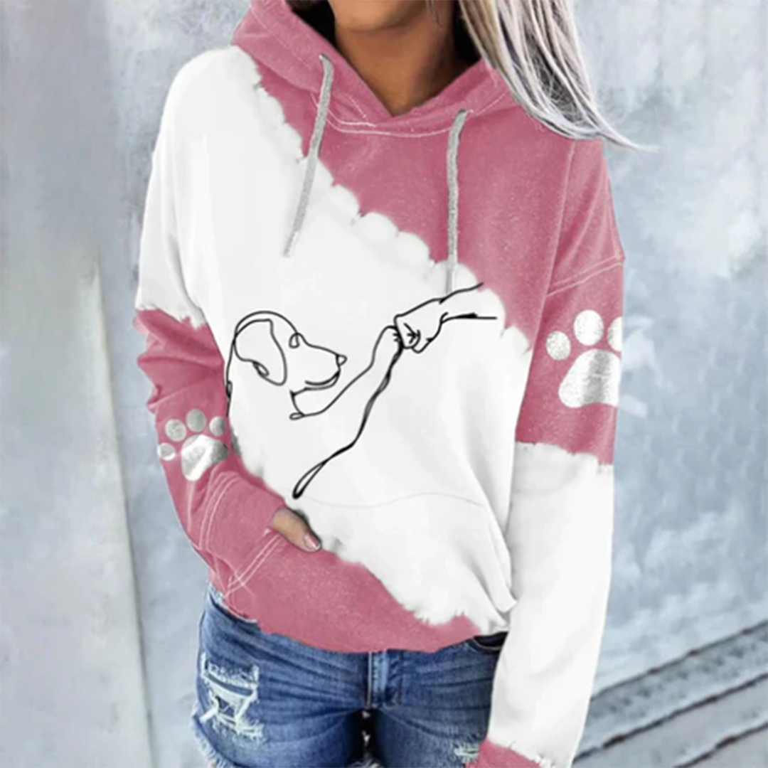 Unisex hoodie med hundmotiv - Bekväm och stilren design