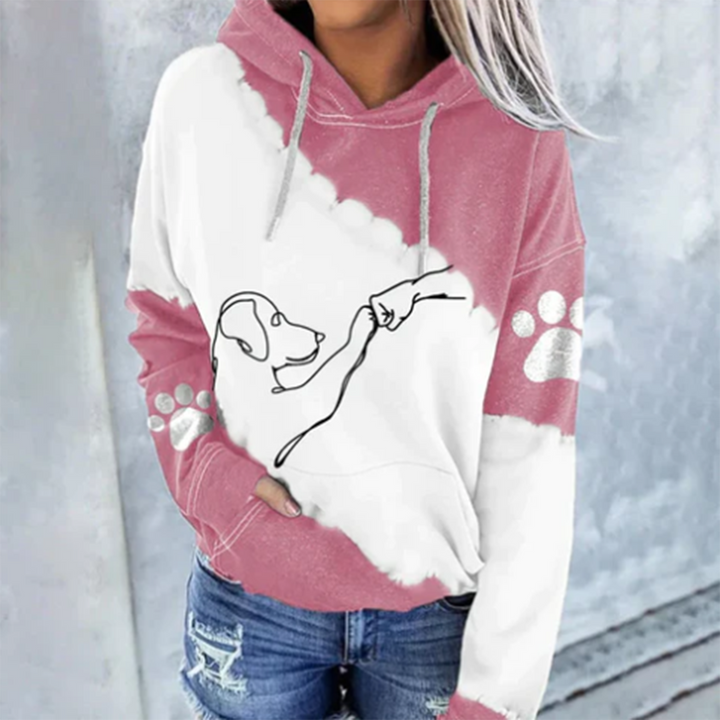 Unisex hoodie med hundmotiv - Bekväm och stilren design