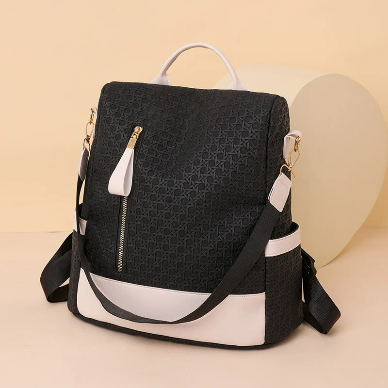 UrbanChic Fashion-ryggsäck | Snygg ryggsäck med flera fickor