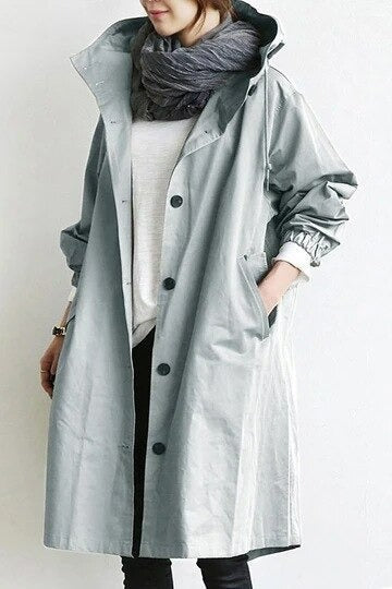 Damjacka Vattentät Trenchcoat Modern Design för Vardagsbruk