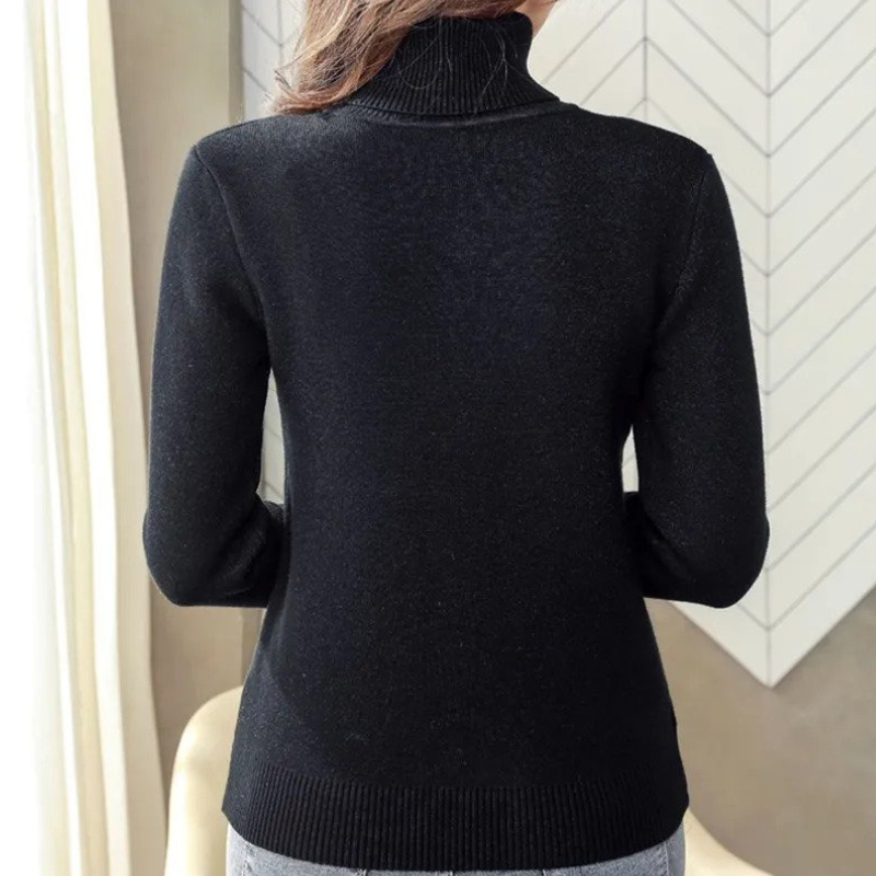 Vellora Rullekrage trui | Pullover med tjockt fleecefoder för kvinnor