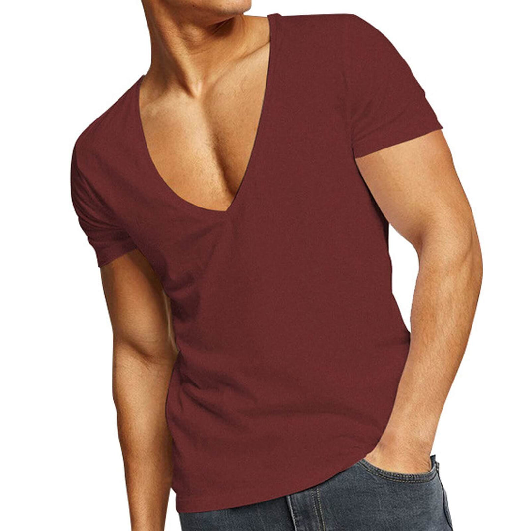 Herr Casual V-hals T-shirt