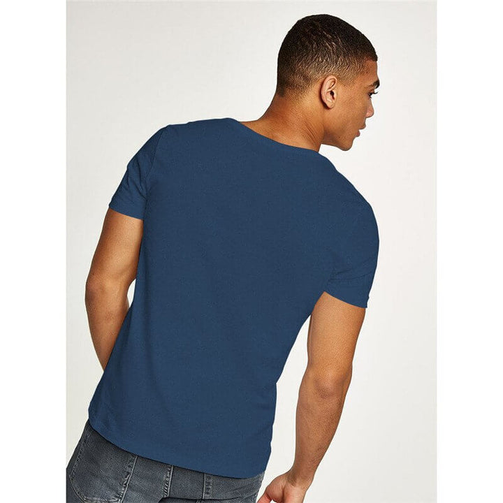 Herr Casual V-hals T-shirt