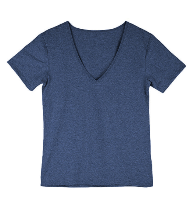 Herr Casual V-hals T-shirt