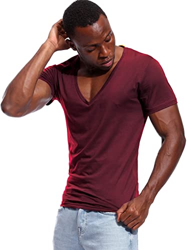 Herr Casual V-hals T-shirt