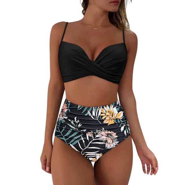 Färgglatt tvådelat bikiniset - Janice