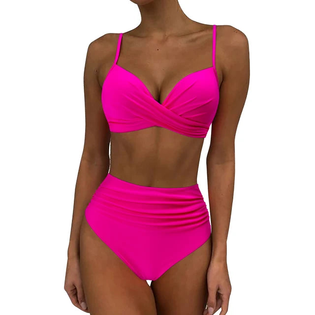 Färgglatt tvådelat bikiniset - Janice