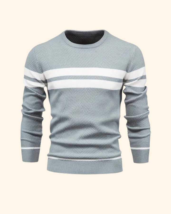 Vincent tröja | Randig stickad pullover för män