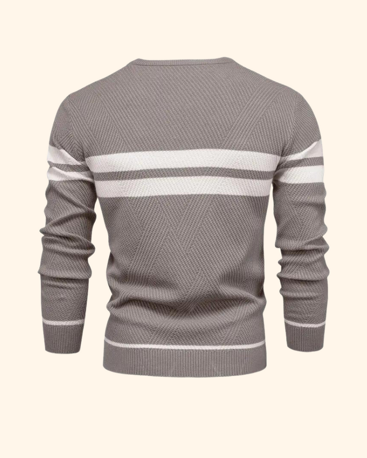 Vincent tröja | Randig stickad pullover för män