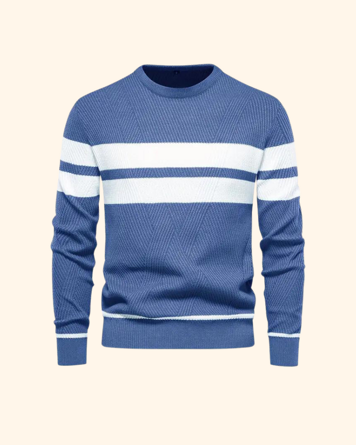 Vincent tröja | Randig stickad pullover för män