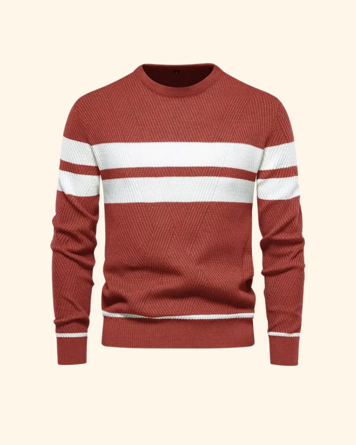 Vincent tröja | Randig stickad pullover för män