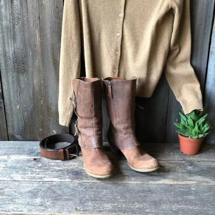 Vintage cowgirl halvhög stövel med klack - Myrtle