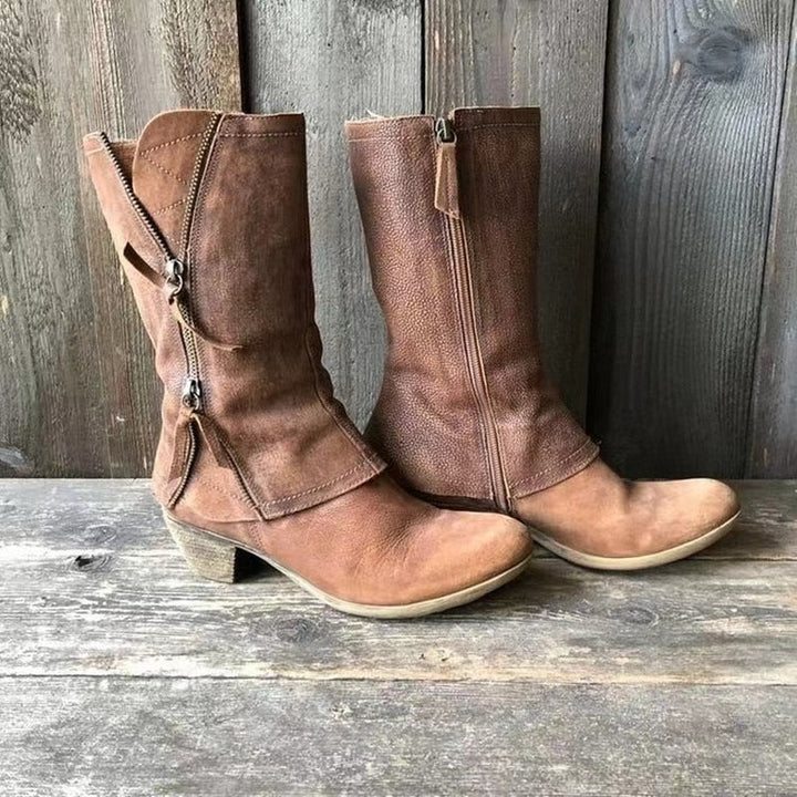Vintage cowgirl halvhög stövel med klack - Myrtle