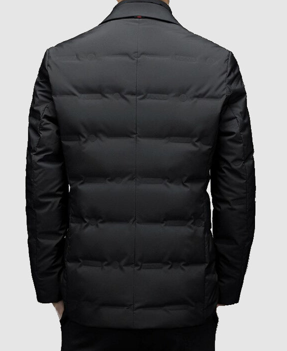 Vinterjacka - Blazer Parka Pufferjacka med dragkedja för herrar för vintern