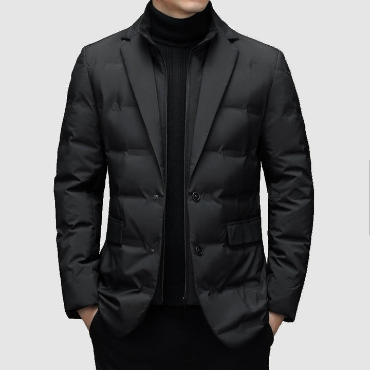 Vinterjacka - Blazer Parka Pufferjacka med dragkedja för herrar för vintern