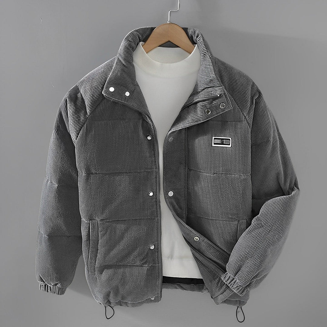 Vinterjacka - Corduroy - Zip-Up - Pufferjacka - Vinterjackor för män