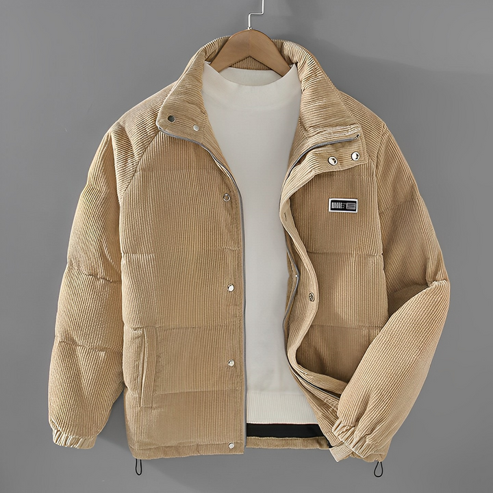 Vinterjacka - Corduroy - Zip-Up - Pufferjacka - Vinterjackor för män