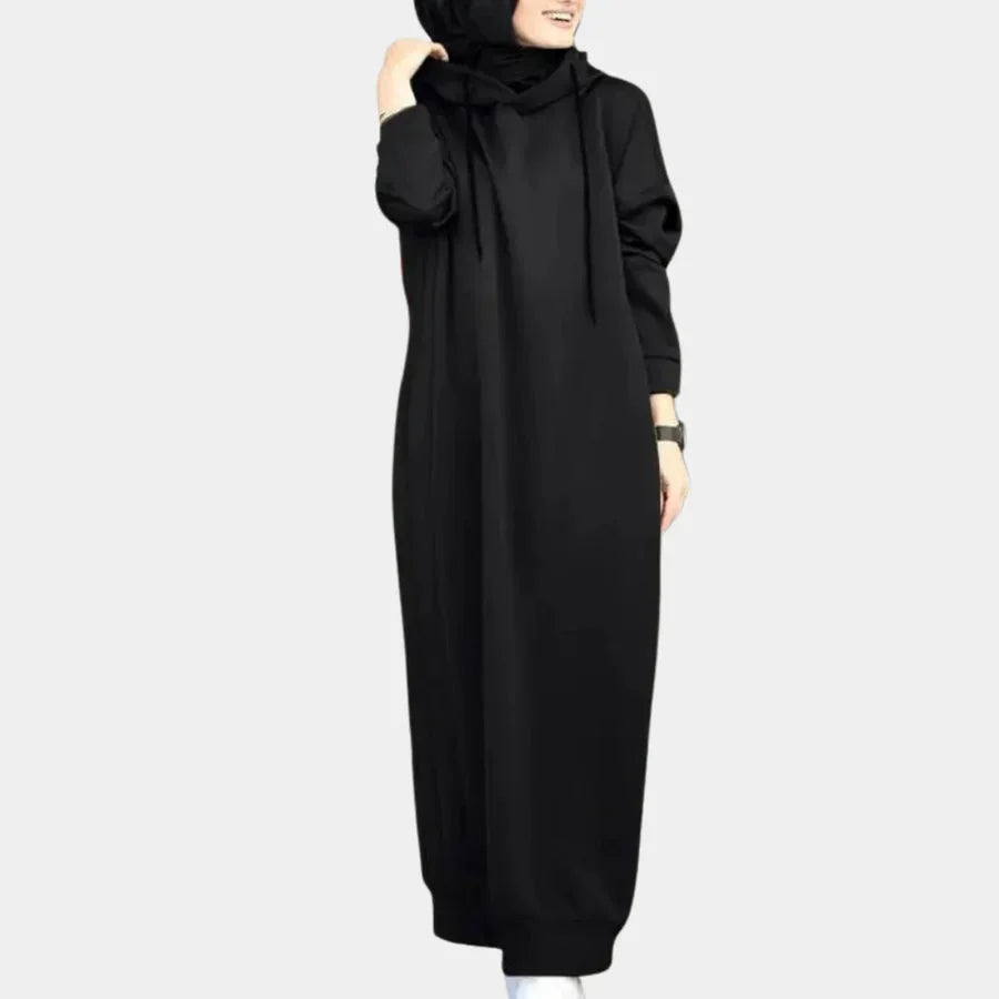 Vinterklänning | Loose Fit | Långärmad | Maxiklänning | Hoodieklänning